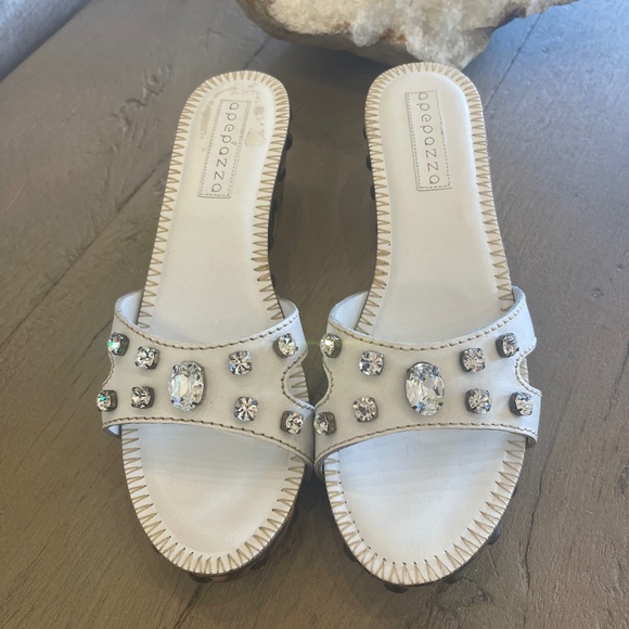 Apepazza Shoes - Beautiful Apepazza Embellished Sandals White Rhinestone Studs Made in Italy